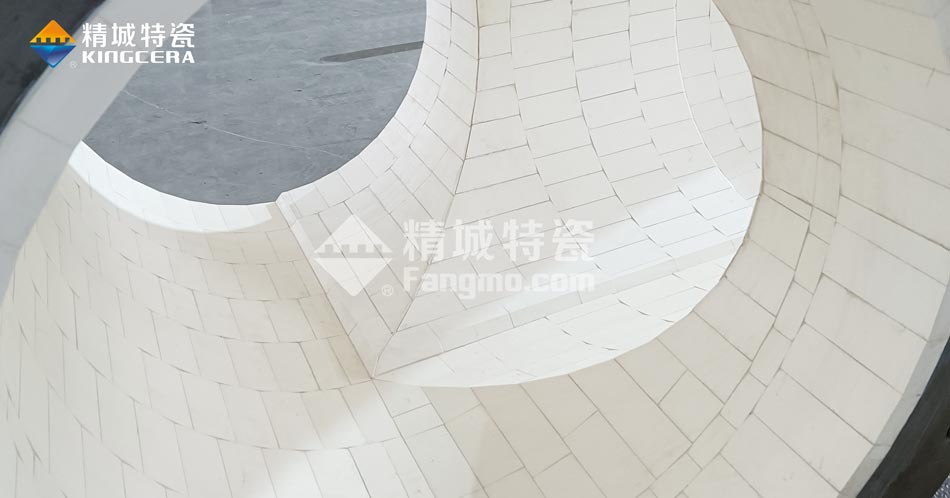 精城大口徑礦漿用耐磨陶瓷三通管道